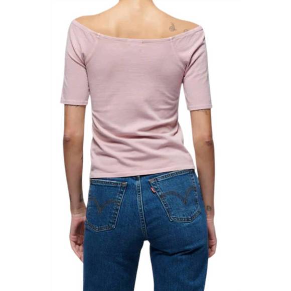 NEW NATION LTD giana off the shoulder top in violet ice - Picture 2 of 5